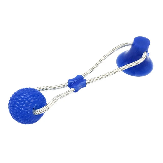 Suction Cup Dog Toy — Interactive Tug & Chew Ball for Solo Play