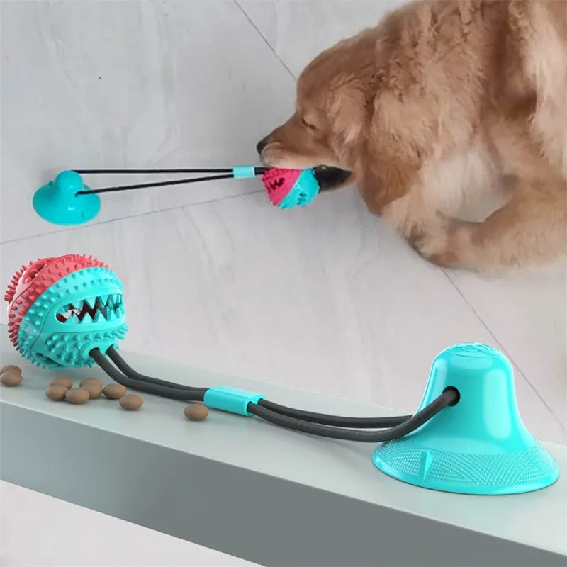 Suction Cup Dog Toy — Interactive Tug & Chew Ball for Solo Play