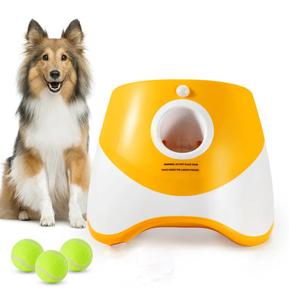 Automatic Tennis Ball Launcher for Dogs — Interactive Fetch Machine for Indoor & Outdoor Play
