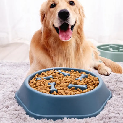 Slow Feeder Dog Bowl — Anti-Gulping Puzzle Bowl for Healthy, Mindful Eating