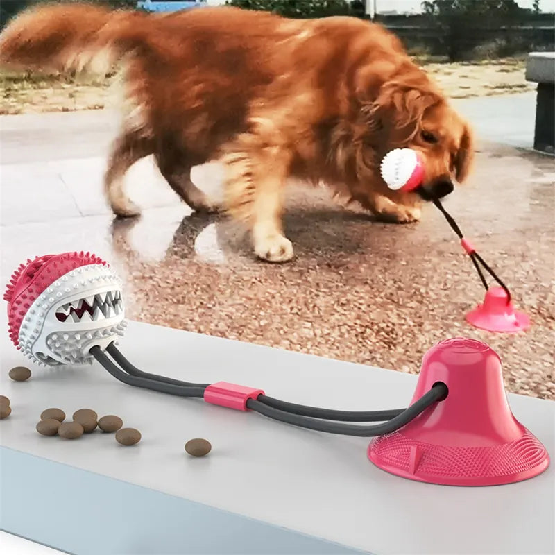 Suction Cup Dog Toy — Interactive Tug & Chew Ball for Solo Play