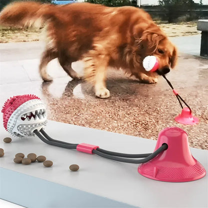 Suction Cup Dog Toy — Interactive Tug & Chew Ball for Solo Play