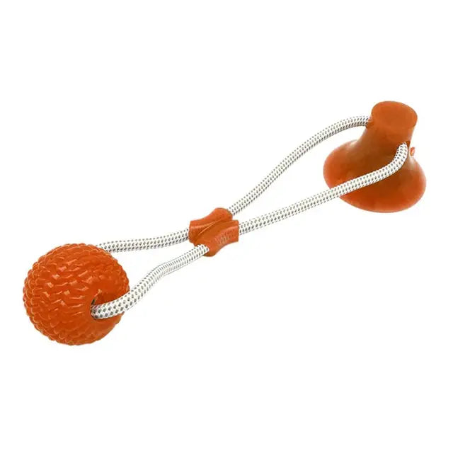 Suction Cup Dog Toy — Interactive Tug & Chew Ball for Solo Play