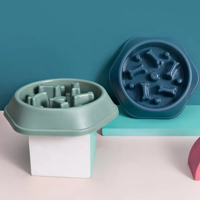 Slow Feeder Dog Bowl — Anti-Gulping Puzzle Bowl for Healthy, Mindful Eating