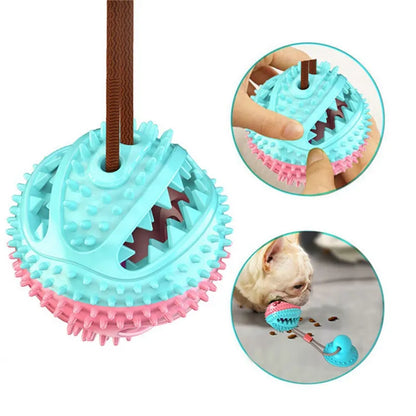 Suction Cup Dog Toy — Interactive Tug & Chew Ball for Solo Play