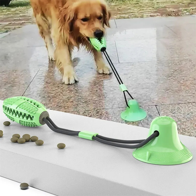 Suction Cup Dog Toy — Interactive Tug & Chew Ball for Solo Play