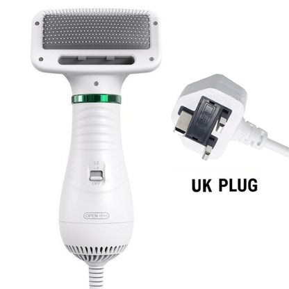 2-in-1 Portable Dog Hair Dryer & Grooming Brush — Quiet, Fast-Drying Pet Blow Dryer