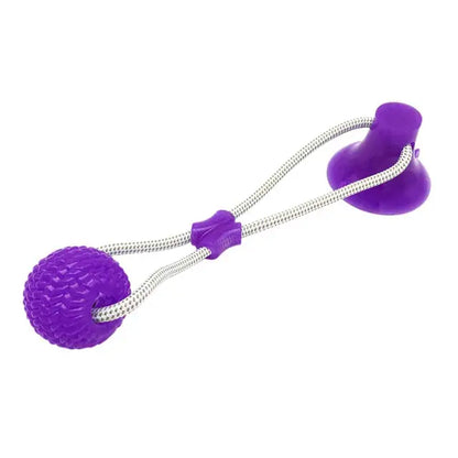 Suction Cup Dog Toy — Interactive Tug & Chew Ball for Solo Play