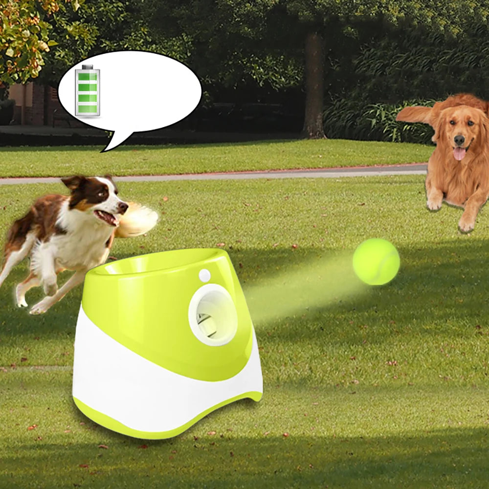 Automatic Tennis Ball Launcher for Dogs — Interactive Fetch Machine for Indoor & Outdoor Play